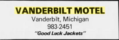 Vanderbilt Motel - 1979 Ad (newer photo)